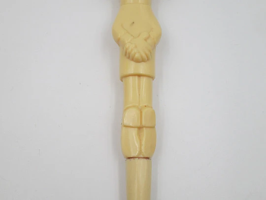 Karko-Bolin vintage ballpoint pen. White plastic. Mortadelo figure. Spain. 1970's Karko-Bolin vintage ballpoint pen. White plastic. Mortadelo figure. Spain. 1970's