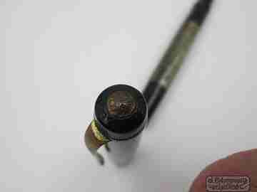 Kaweco Diaphan. Green marble celluloid & gold plated details. 1950's. Piston