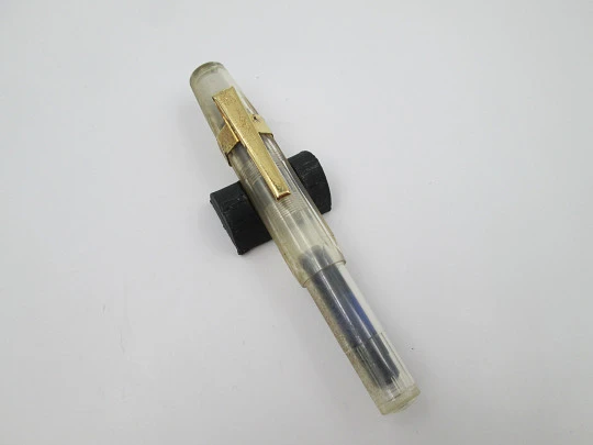 Kaweco Sport Classic. Transparent plastic & gold plated. Cartridge. Germany. 2010's