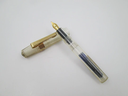 Kaweco Sport Classic. Transparent plastic & gold plated. Cartridge. Germany. 2010's