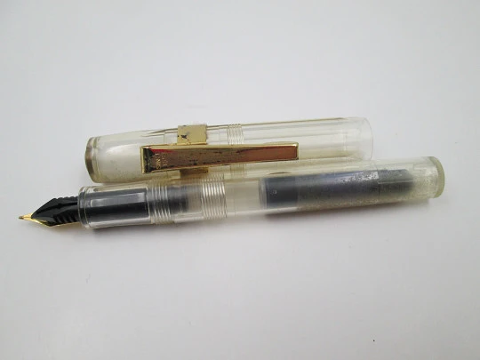 Kaweco Sport Classic. Transparent plastic & gold plated. Cartridge. Germany. 2010's