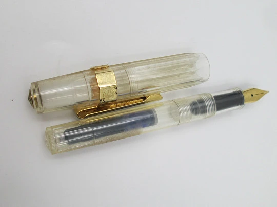 Kaweco Sport Classic. Transparent plastic & gold plated. Cartridge. Germany. 2010's