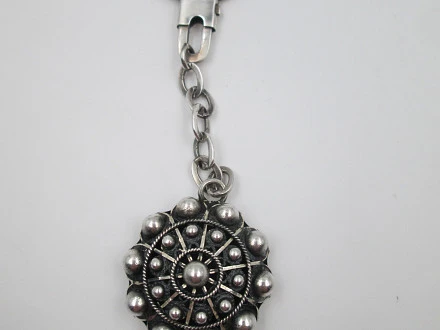 Porte-clés Vintage En Argent Sterling 925 Italie Karizia SPA - Support Pour Anneaux, Occasion TBE