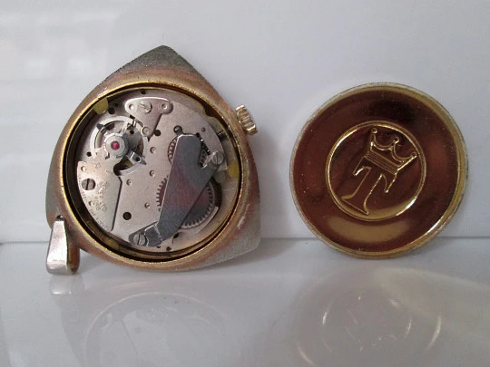 Khesar pendant watch. Gold plated metal. Circa 1960's. Manual wind