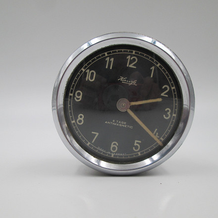 Kienzle Car Dash-clock Silver Plated Metal 8 Days Wind-up | El