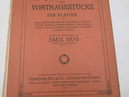 Kinder-Album para pianoforte. Marco Enrico Bossi. Gebrüder Hug & Co. Alemania. 1922