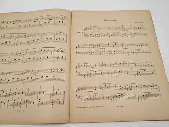 Kinder-Album para pianoforte. Marco Enrico Bossi. Gebrüder Hug & Co. Alemania. 1922