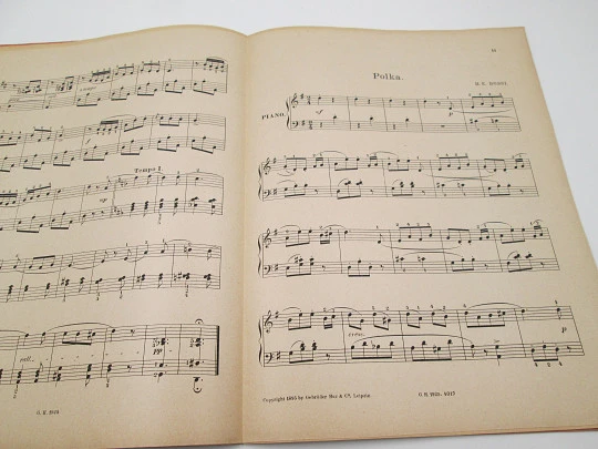 Kinder-Album para pianoforte. Marco Enrico Bossi. Gebrüder Hug & Co. Alemania. 1922