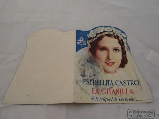 La gitanilla. Estrellita Castro. Troquelado. 1940. Doble. Color