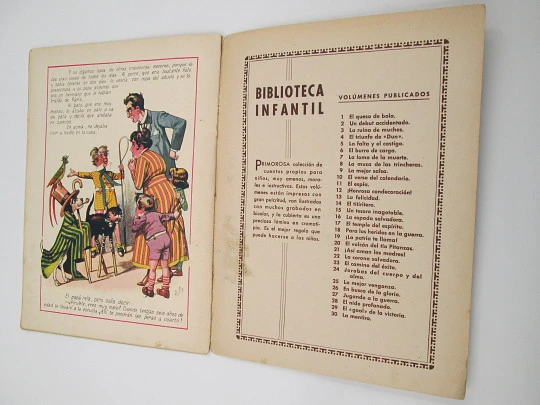 La infancia de Pirulete. Ramón Sopena. Dibujos Asha. Cuentos color. 1930