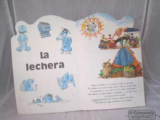 La lechera. 1975. Ediciones Goya. Troquelado. Mª Rosa García