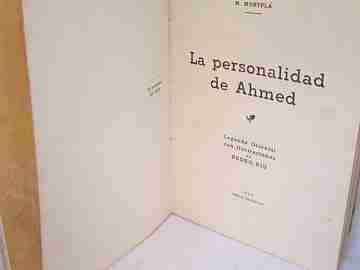 La personalidad de Ahmed. M. Montplá. Obras Selectas. 1943. Ilustrado