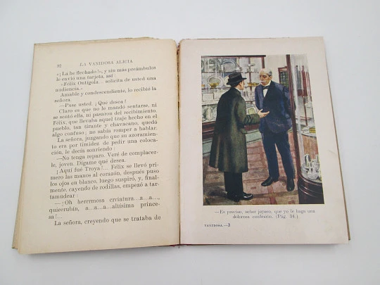 La vanidosa Alicia. Ramón Sopena. Biblioteca Selecta. Tapas duras. Ilustraciones. 1934