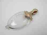 Ladie's perfume / scent bottle. 14k yellow gold & crystal. 19th century