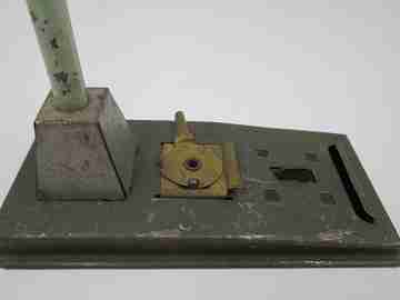 Lámpara de bombilla JEP para trenes a escala. Hojalata. Francia. Años 40