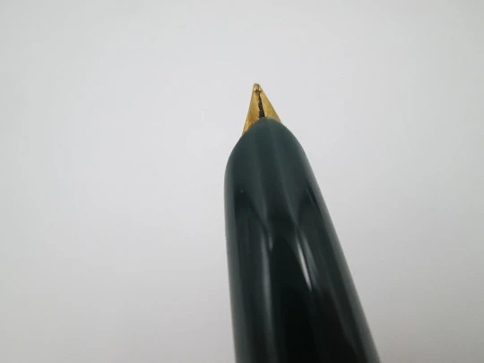 Lamy 75 fountain pen. Chromed metal & green plastic. Aerometric system. Germany. 1970's