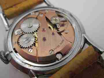 Lanco Pacific. Silver plated & stainless steel. Manual wind. 1970's. Swiss