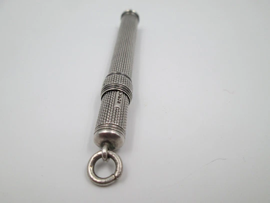 Lapicero extensible Sampson Mordan. Plata de ley. 1900. Reino Unido