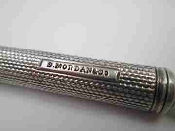 Lapicero extensible Sampson Mordan. Plata de ley. 1900. Reino Unido