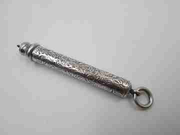 Lapicero mecánico extensible giratorio Sampson Mordan. Plata. Inglaterra