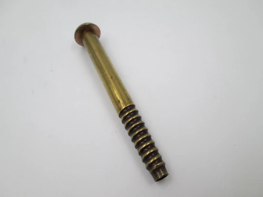 Lapicero mecánico extensible giratorio. Chapado oro. Forma tornillo. 1910