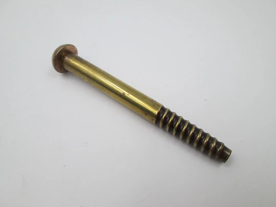 Lapicero mecánico extensible giratorio. Chapado oro. Forma tornillo. 1910