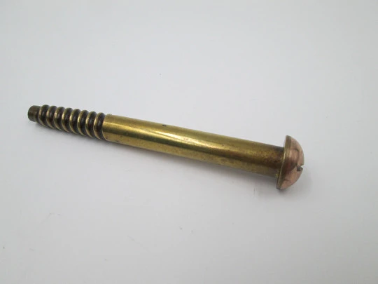 Lapicero mecánico extensible giratorio. Chapado oro. Forma tornillo. 1910