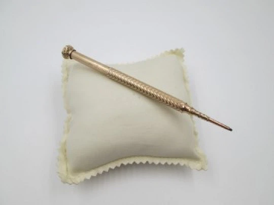 Lapicero mecánico extensible giratorio. Chapado oro. W.S. Hicks Lapicero mecánico extensible giratorio. Chapado oro. W.S. Hicks