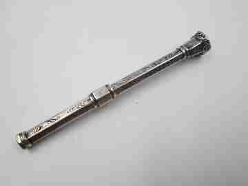 Lapicero mecánico extensible giratorio. Plata. Scott Wing & Co. Inglaterra