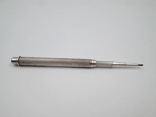 Lapicero mecánico extensible. Plata de ley. Sampson Mordan. 1916