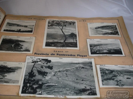 Las bellezas de Galicia. 528 cromos en negro. 1926. J. G. Cañellas