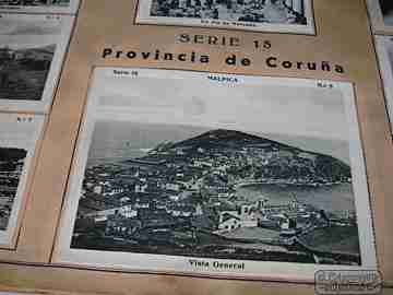 Las bellezas de Galicia. 528 cromos en negro. 1926. J. G. Cañellas