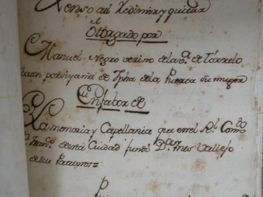 Legajo manuscrito Censo Redimir Año 1775. Firmas. Villa Torrelobatón