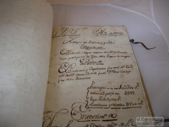 Legajo manuscrito Censo Redimir Año 1775. Firmas. Villa Torrelobatón