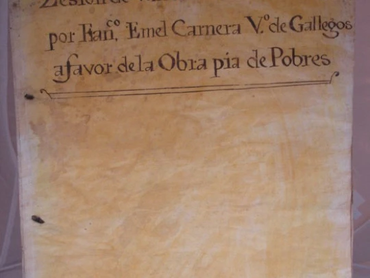 Legajo manuscrito Obrapía de Pobres. Año 1692. Sello de 68 maravedíes