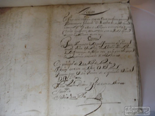 Legajo manuscrito Obrapía Huérfanas Año 1711. Sellos maravedíes