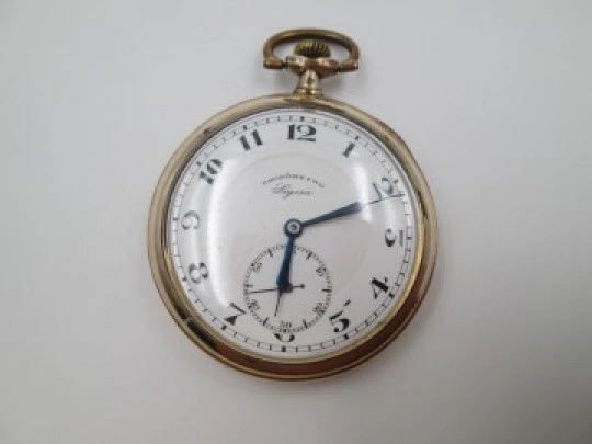 Legisa chronometer. Gold plated. Stem-wind. Porcelain dial. Circa 1930's