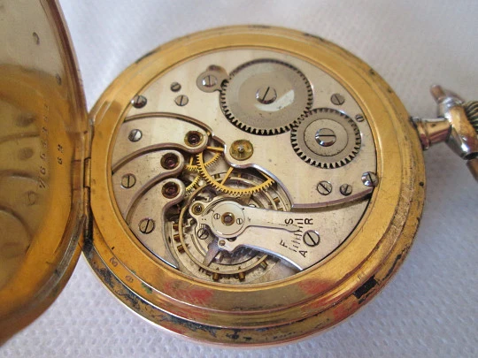 Legisa chronometer. Gold plated. Stem-wind. Porcelain dial. Circa 1930's