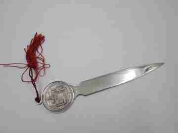 León cathedral facade letter opener. 925 sterling silver. Ring. 1990's. Spain