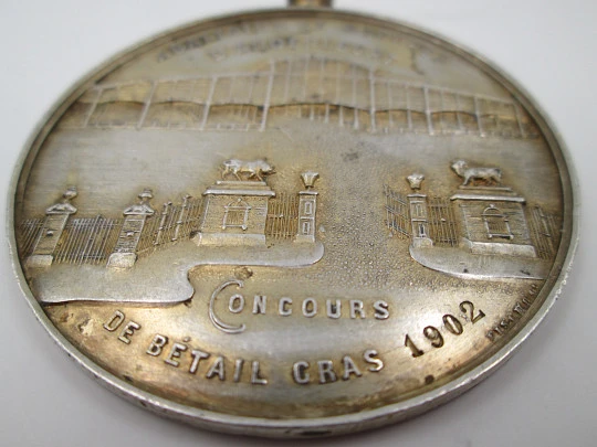 Leopold II King of Belgium silver medal. Won Contest. Anderlecht, 1902