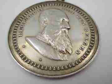 Leopold II King of Belgium silver medal. Won Contest. Anderlecht, 1902