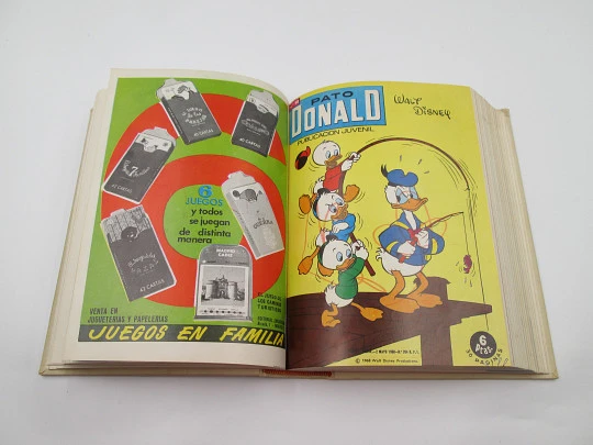 Libro con 18 historietas a color del Pato Donald. Tapas duras. Tomo 4. Walt Disney