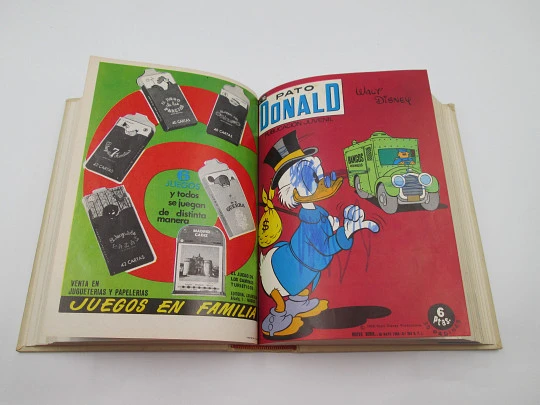 Libro con 18 historietas a color del Pato Donald. Tapas duras. Tomo 4. Walt Disney