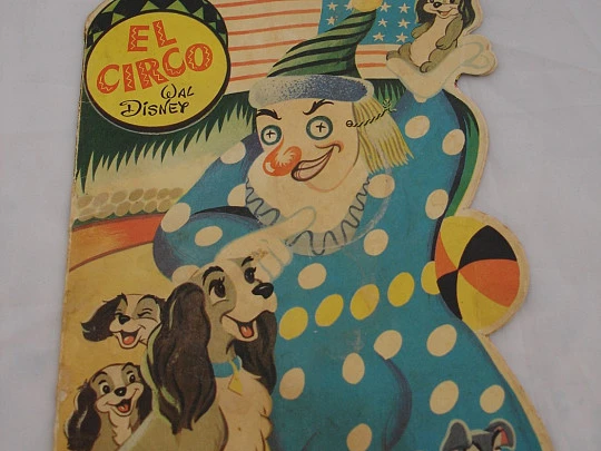 Libro infantil troquelado. El circo. 1958. Walt Disney. Toray