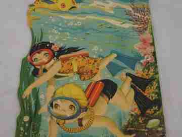 Libro infantil troquelado. La perla azul. Toray. Año 1961. Ayné
