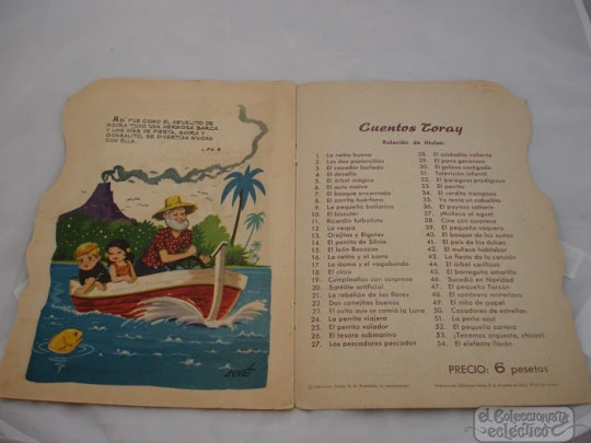Libro infantil troquelado. La perla azul. Toray. Año 1961. Ayné