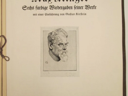 Libro / portafolios arte. Max Klinger. Seemann. 1920. Láminas a color