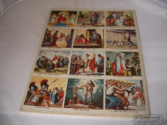Life of Jesus pictures. Novaro-Mexico. 48 colour stickers. 1958
