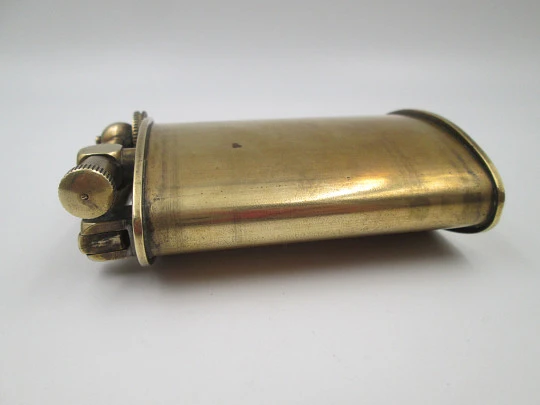 Lift arm petrol table desk lighter. Bronze. Sterling silver stamp. France. 1930's Lift arm petrol table desk lighter. Bronze. Sterling silver stamp. France. 1930's