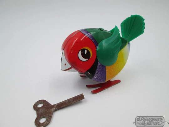 Lilo bird. Tinplate & plastic. Lehmann. Western Germany. 1960's. Box